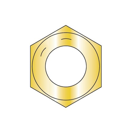 Newport Fasteners Hex Nut, 3/8"-24, Steel, Grade 8, Zinc Yellow, 21/64 in Ht, 1900 PK NB306082B-1900